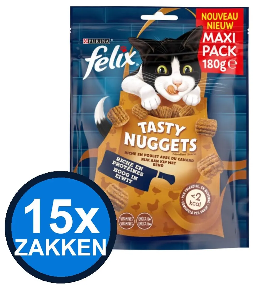 Felix Tasty Nuggets Kip & Eend Katten Snacks