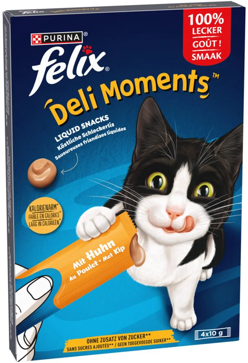 Felix Deli Moments Vloeibare Lekkernijen Kat - 40g