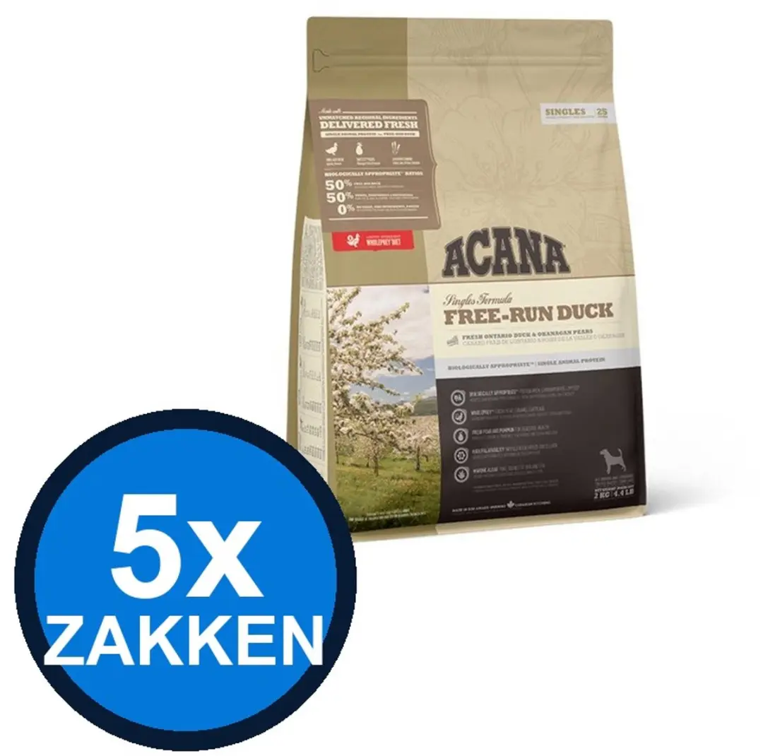 Acana Singles Free-run Duck Hondenvoer Droogvoer 2kg