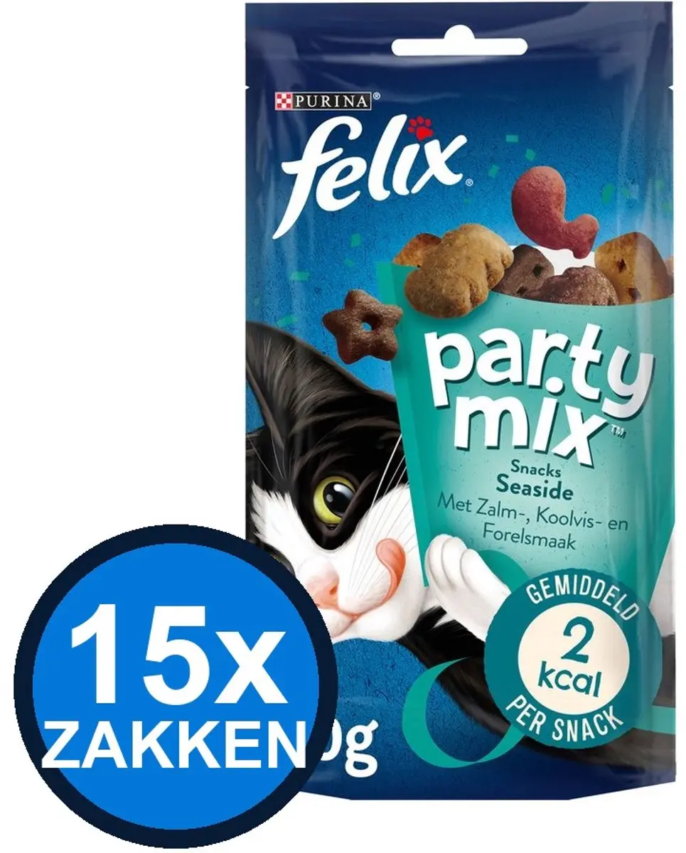 Felix Partymix Seaside Mix Katten Snacks 15x60g