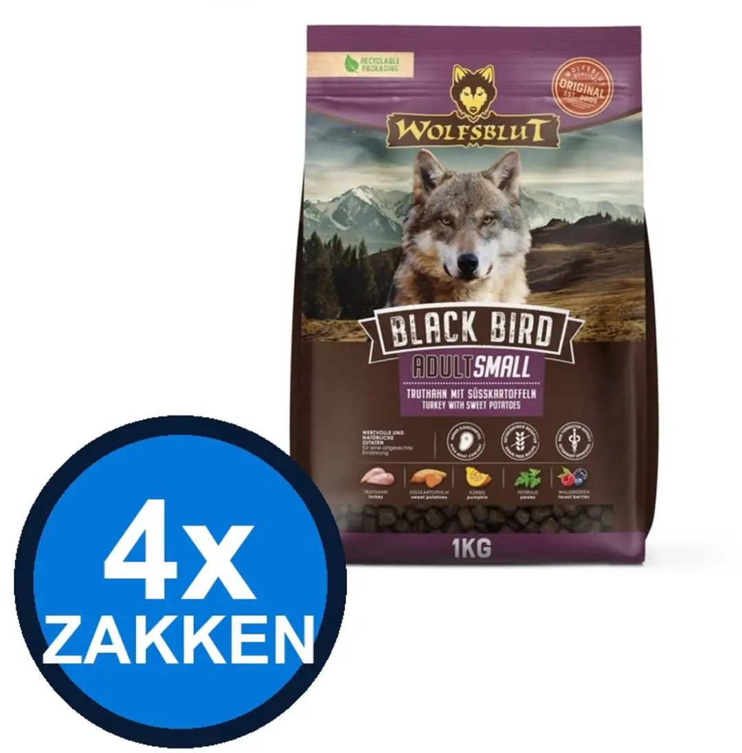 Wolfsblut Adult Black Bird Small Breed Hondenvoer Droogvoer