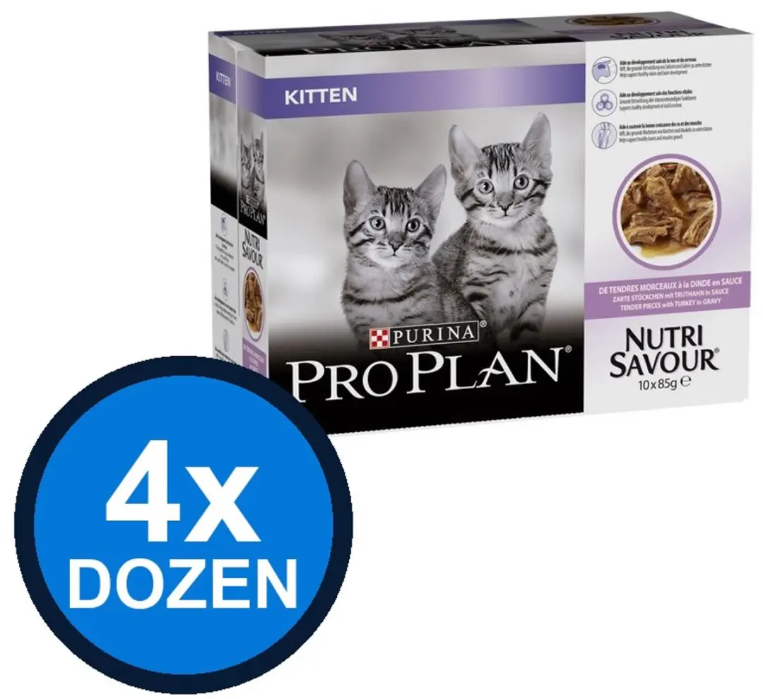 Pro Plan Cat Pouch Junior Kalkoen in Saus