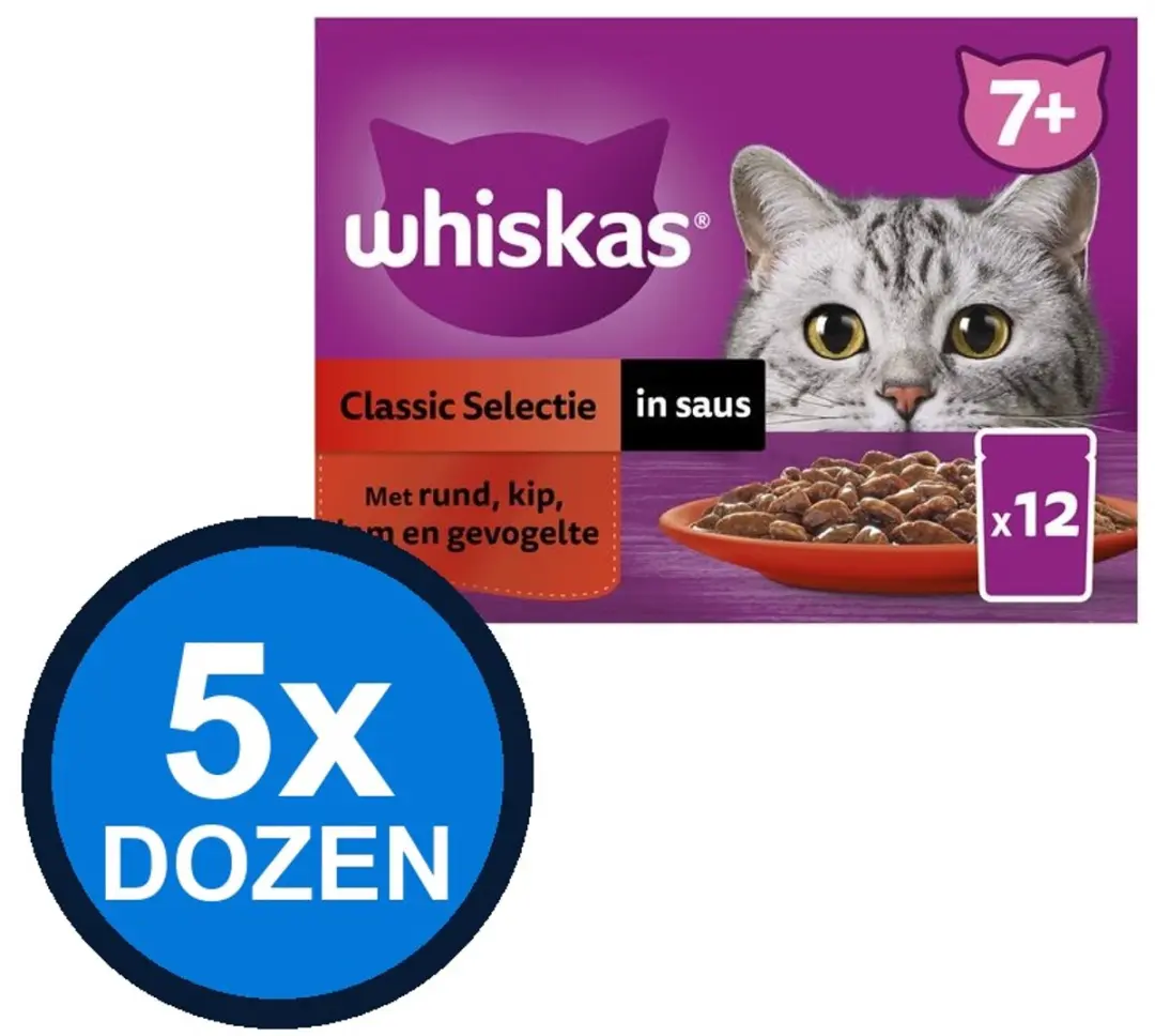 Whiskas 7+ Pouch Senior Saus Classic Selectie