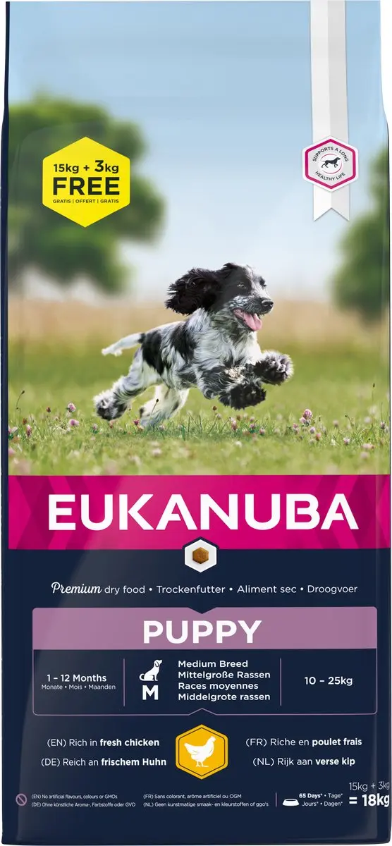 Eukanuba Growing Puppy Medium Breed Hondenvoer 18kg