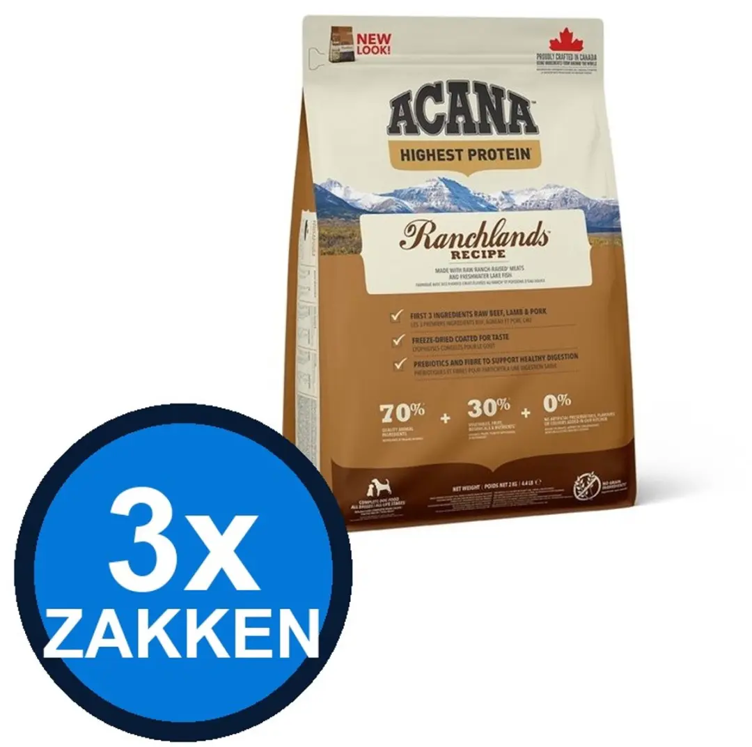 Acana Highest Protein Dog Ranchlands Droogvoer
