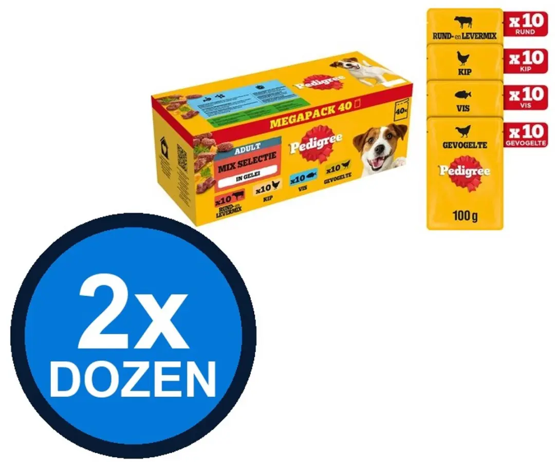 Pedigree Pouch Adult Gelei Mix Sel Multipack