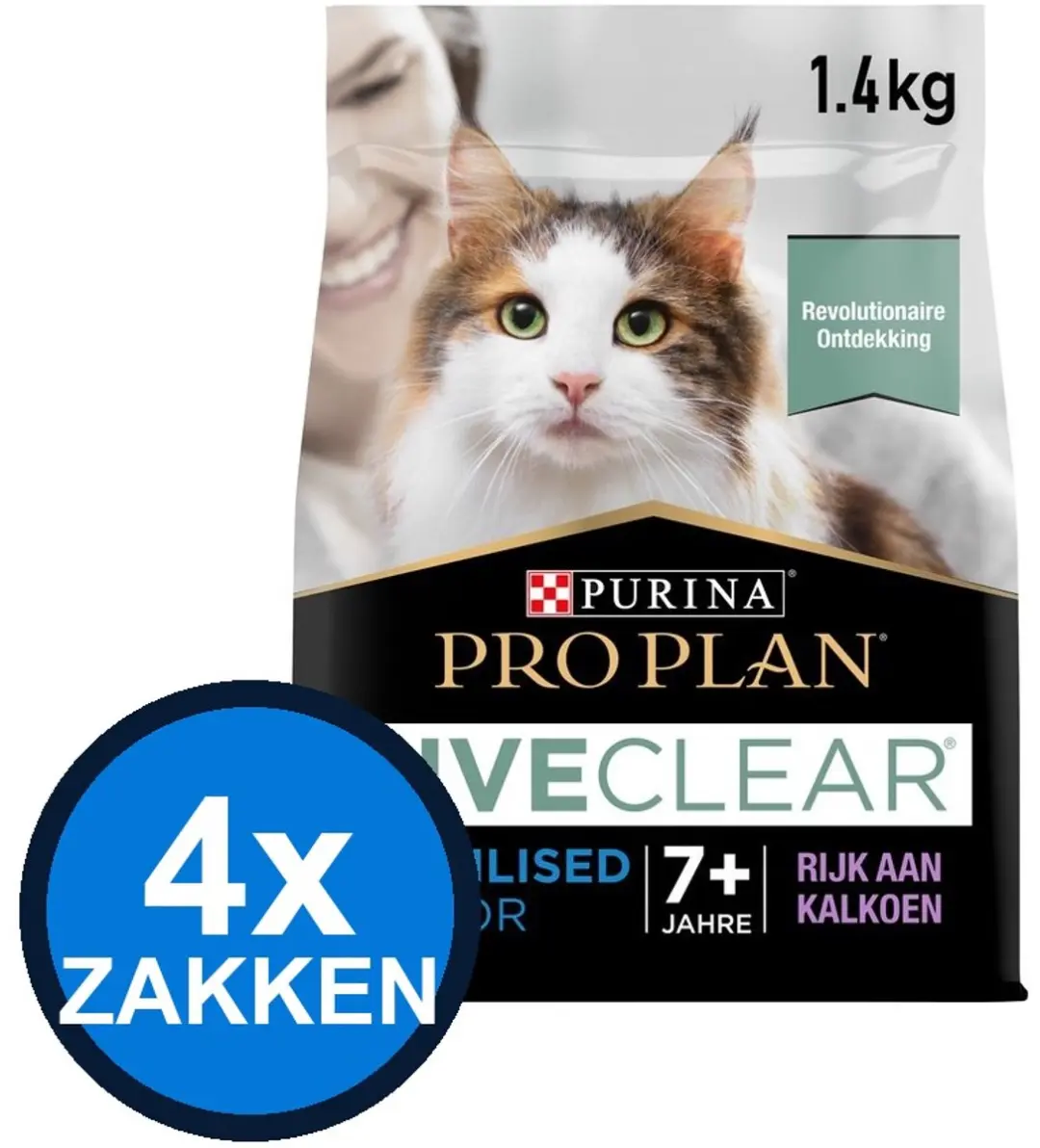 Pro Plan Live Clear Sterilised 7+ Kalkoen Kattenvoer Droogvoer