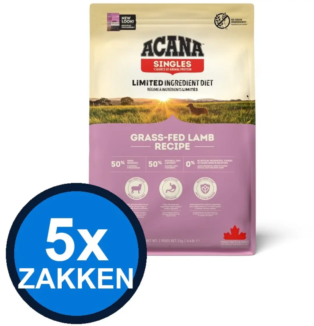 Acana Singles Grass-fed Lamb Hondenvoer Droogvoer 2kg