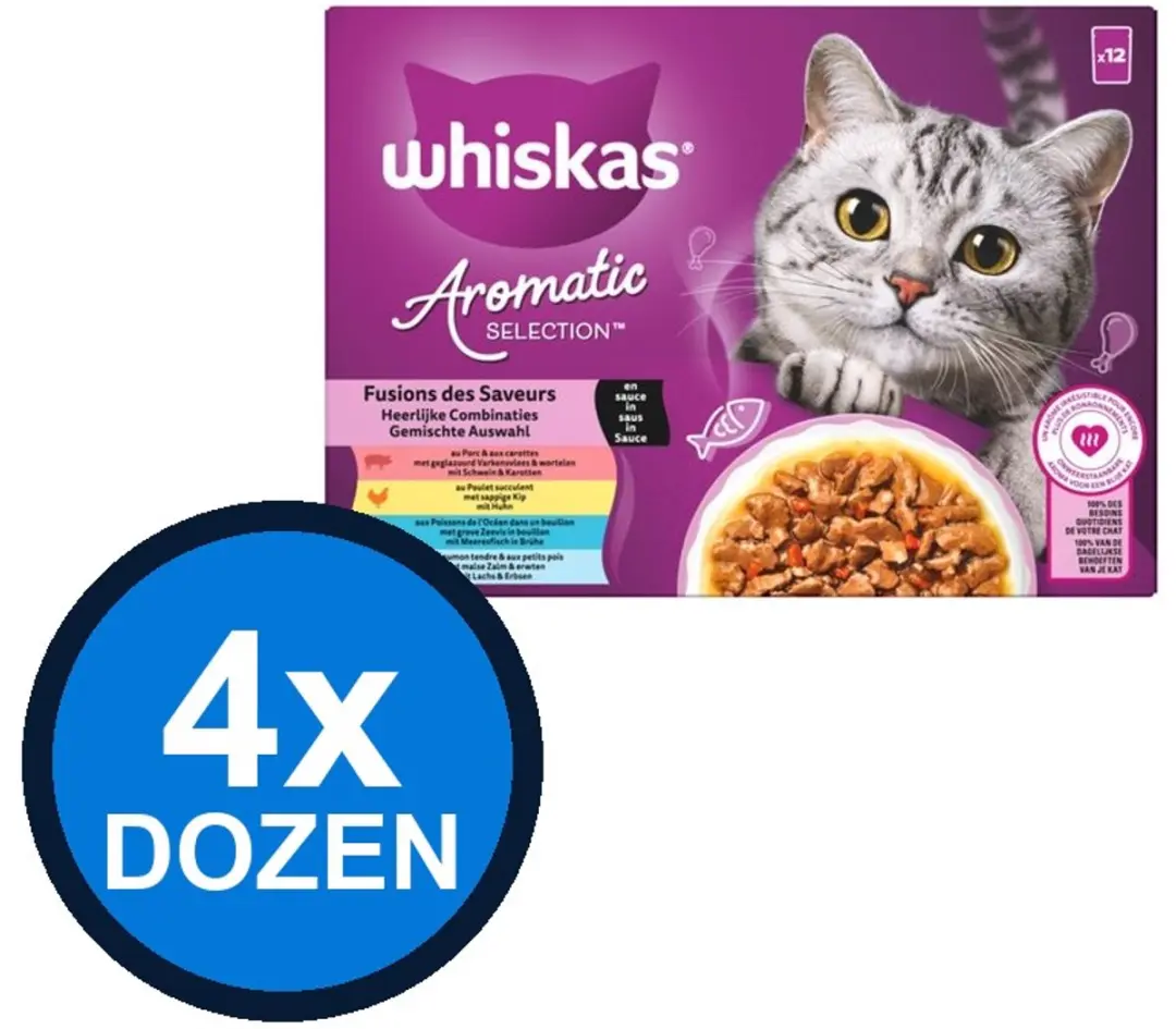 Whiskas Aromatic Selection 1+ Pouch Adult Fusions Sel Multipack