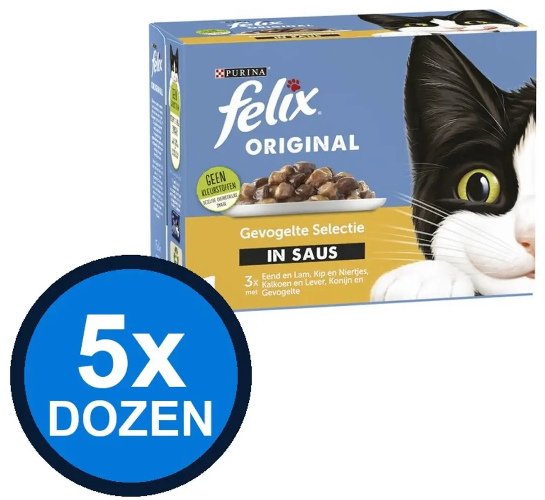 Felix Original In Saus Countryside Selectie Kattenvoer Natvoer