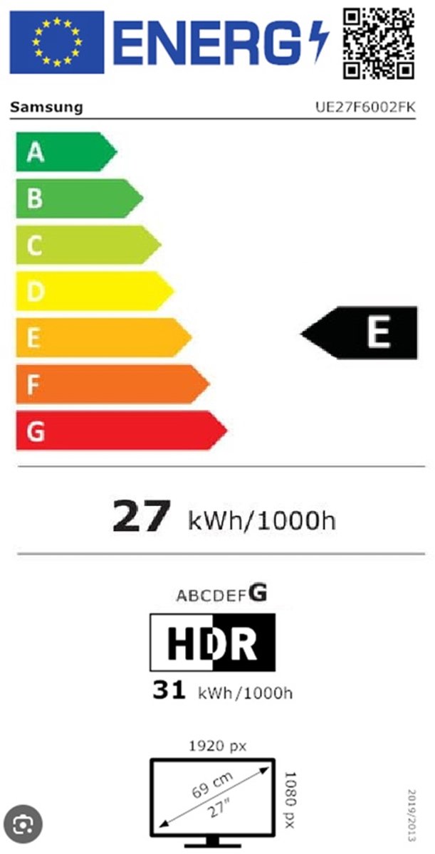 Samsung Monitor - UE27F6002FKXXH