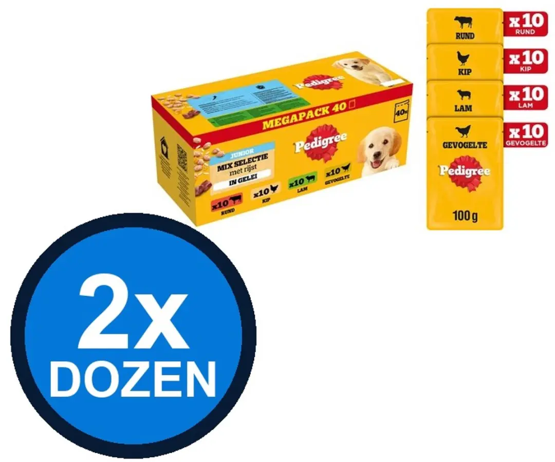 Pedigree Pouch Junior Gelei Mix Sel Multipack