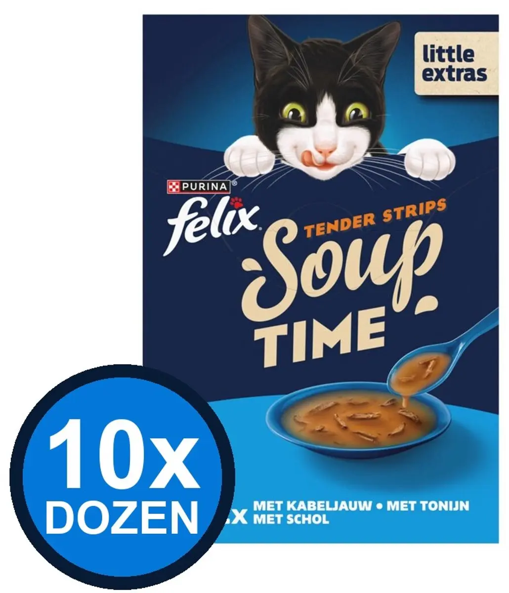 Felix Soup Tender Strips Vis Kattenvoer Natvoer