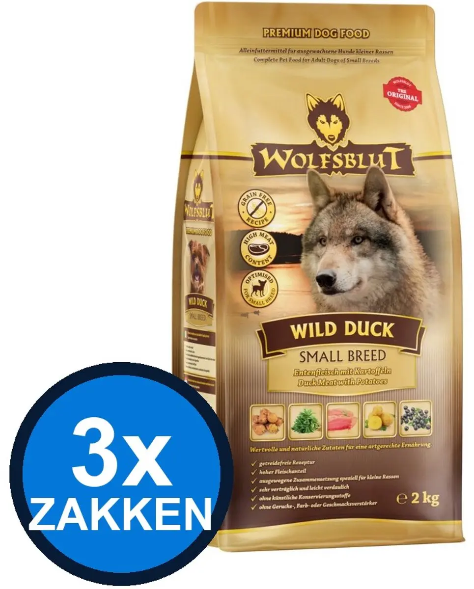 Wolfsblut Adult Wild Duck Small Breed Hondenvoer