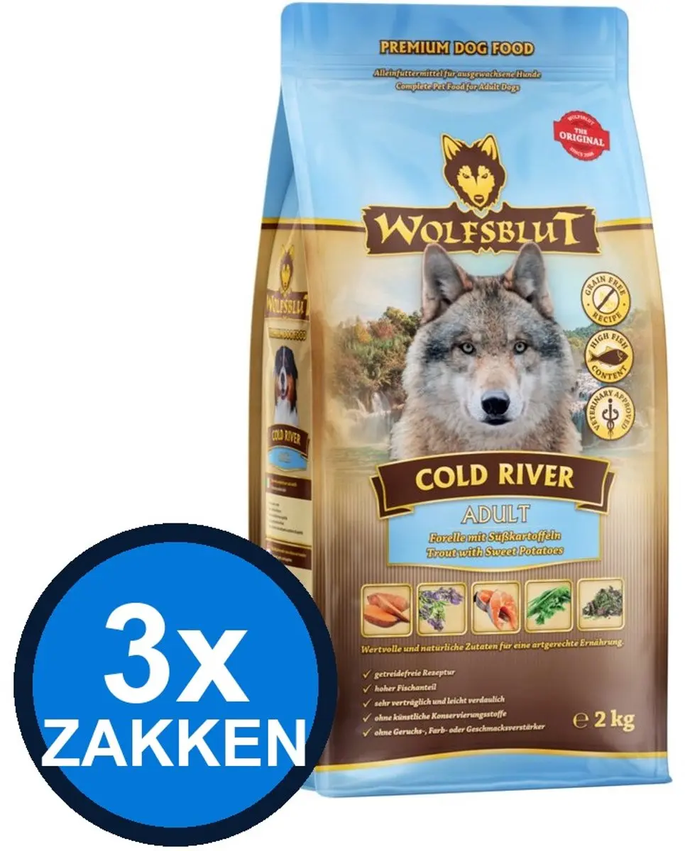 Wolfsblut Adult Cold River Hondenvoer Droogvoer 2kg
