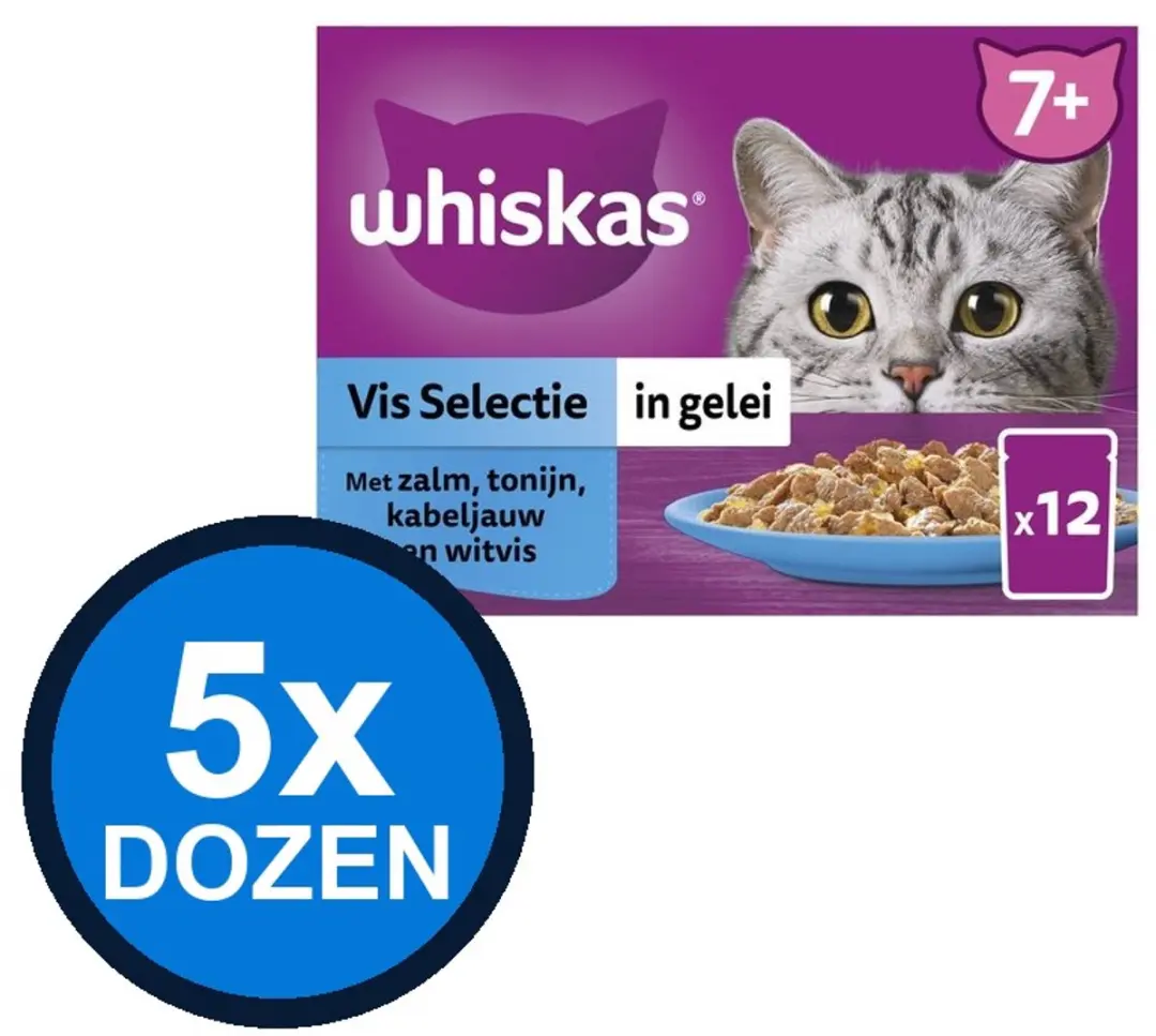 Whiskas 7+ Senior Gelei Vis Multipack