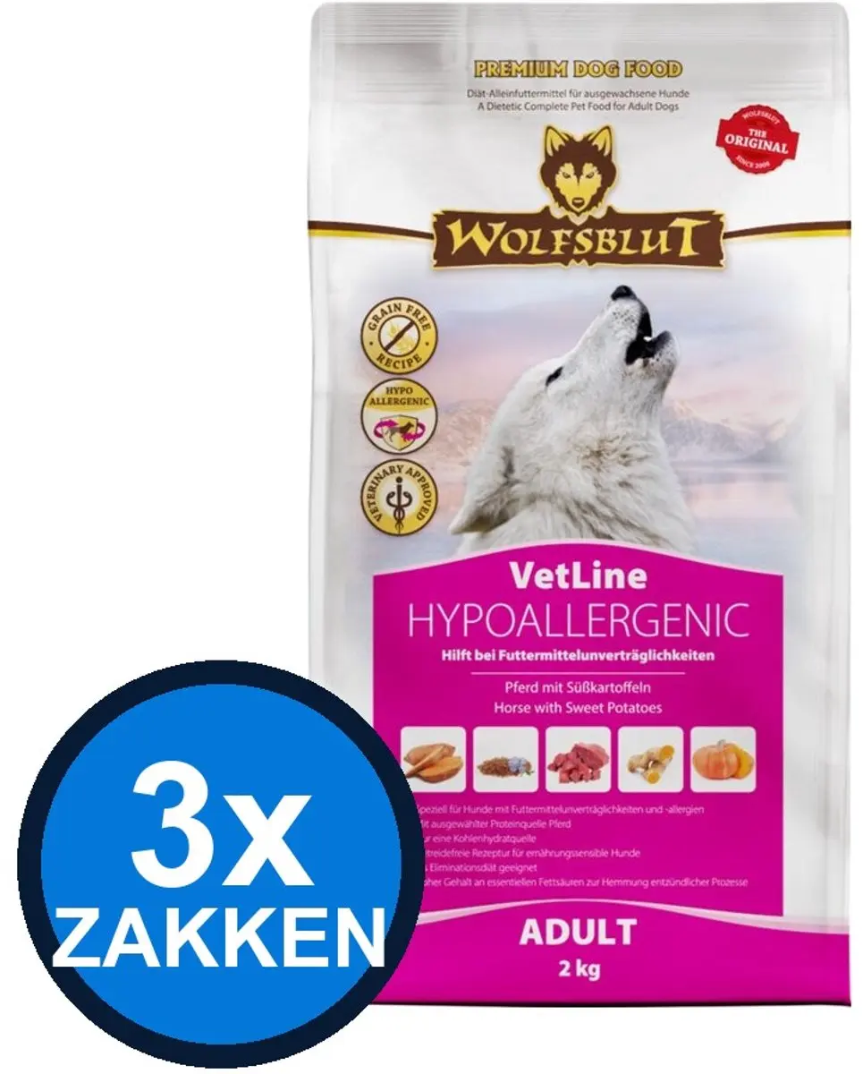 Wolfsblut VetLine Hypoallergenic Hondenvoer Droogvoer 2kg