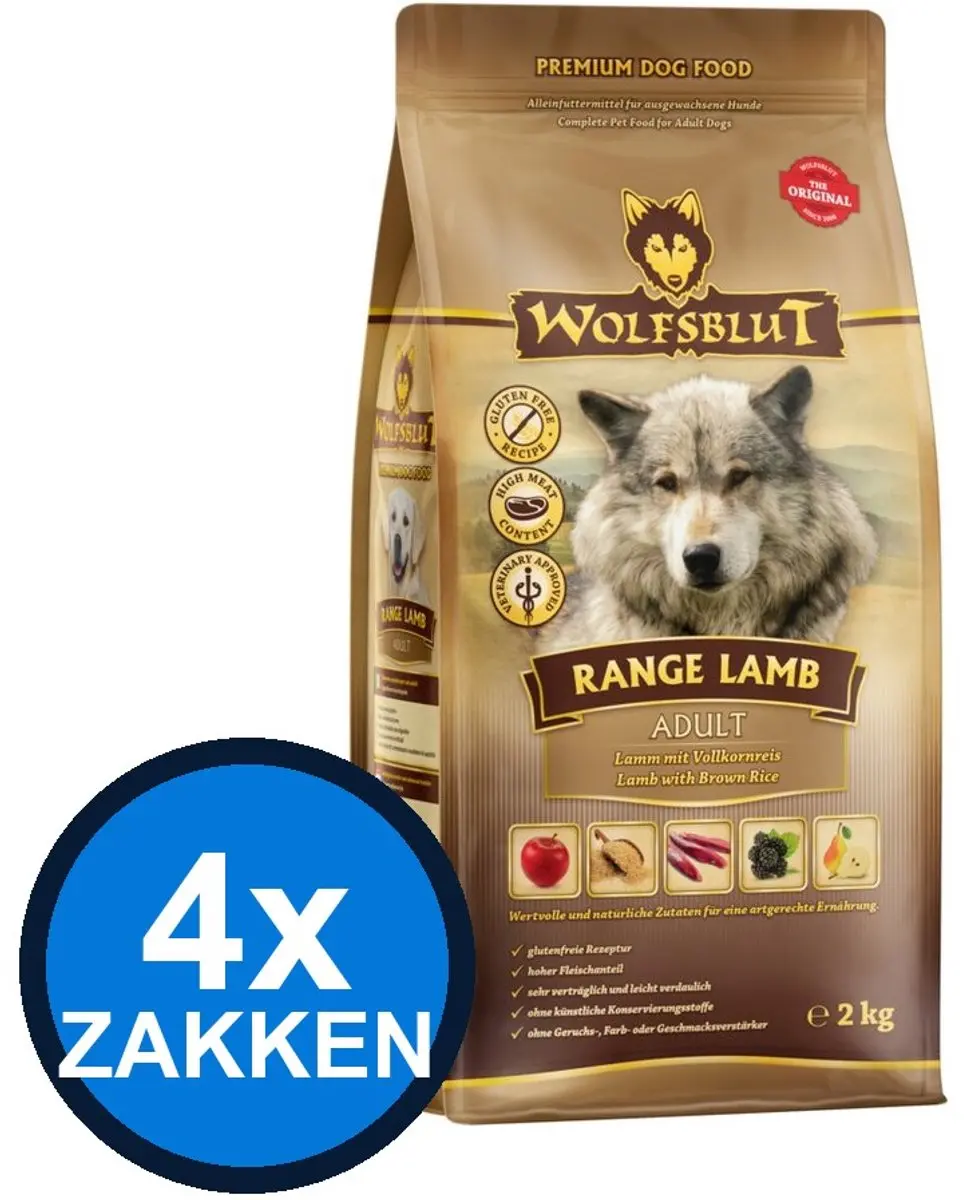 Wolfsblut Adult Range Lamb Hondenvoer Droogvoer 2kg