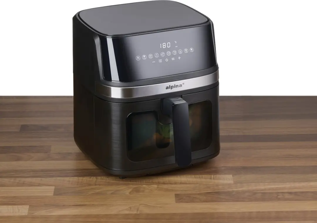 Alpina Airfryer XL 8L - 1700W - 10 Programma's - Zwart