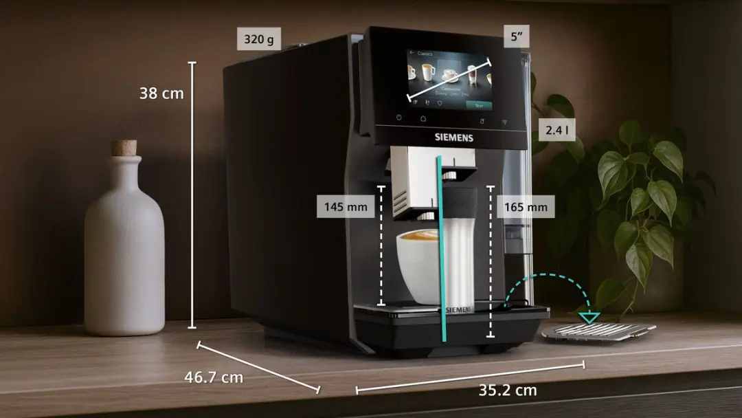 Siemens EQ700 iAroma TP725E01 Espresso Volautomaat - Grijs - afbeelding 6 van 6