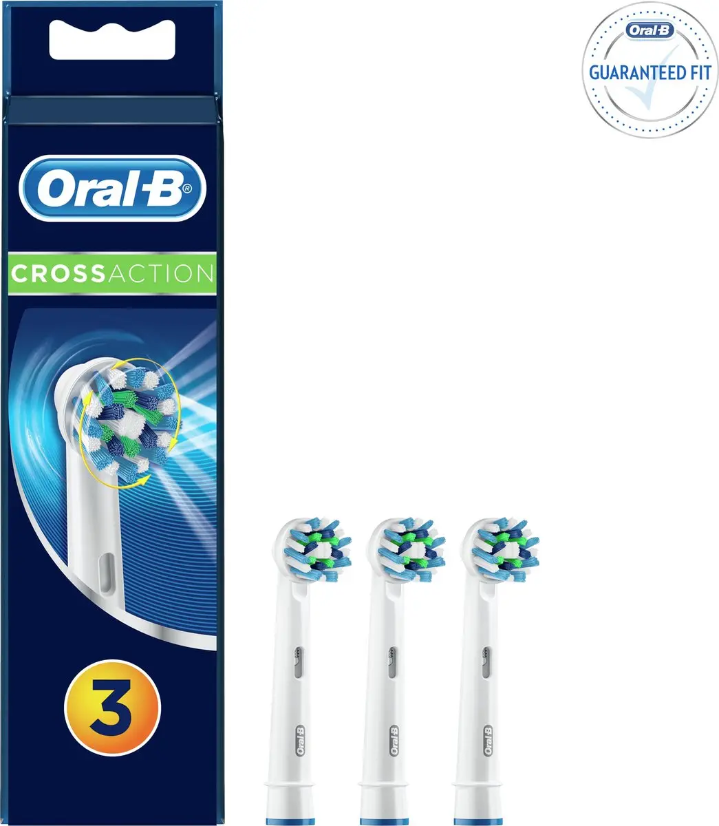 Oral-B Cross Action Opzetborstels 3 Stuks - Wit