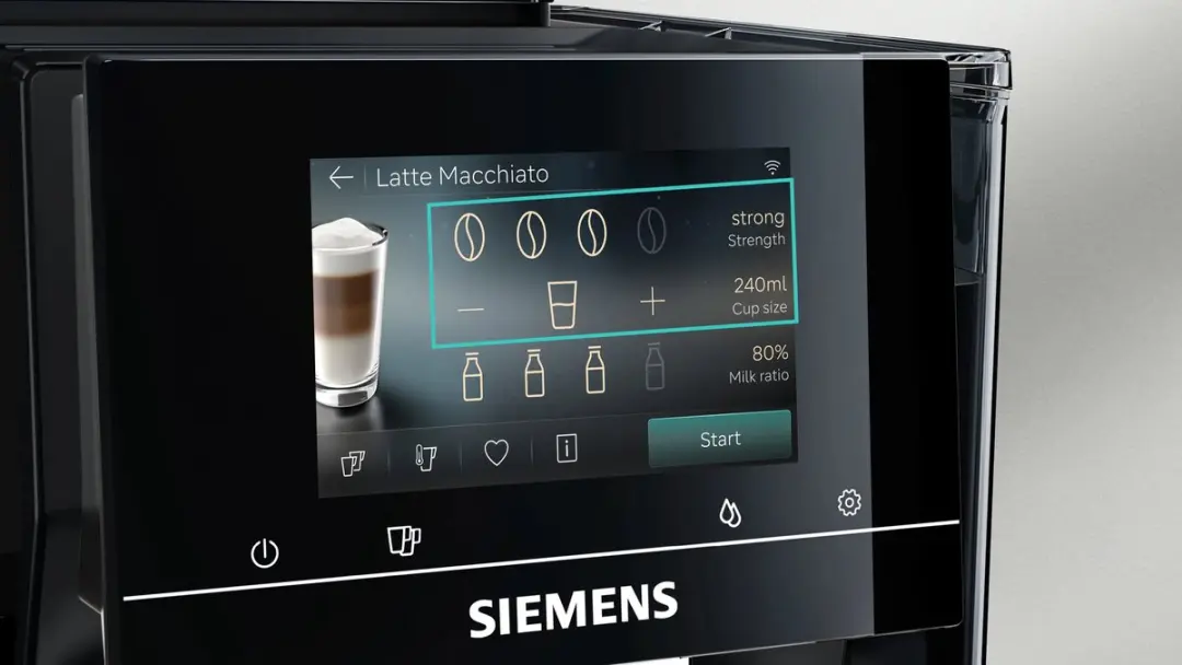 Siemens EQ.700 TQ7X5B03 Espressomachine - 1500W - Roestvrijstaal/Zwart - afbeelding 6 van 6