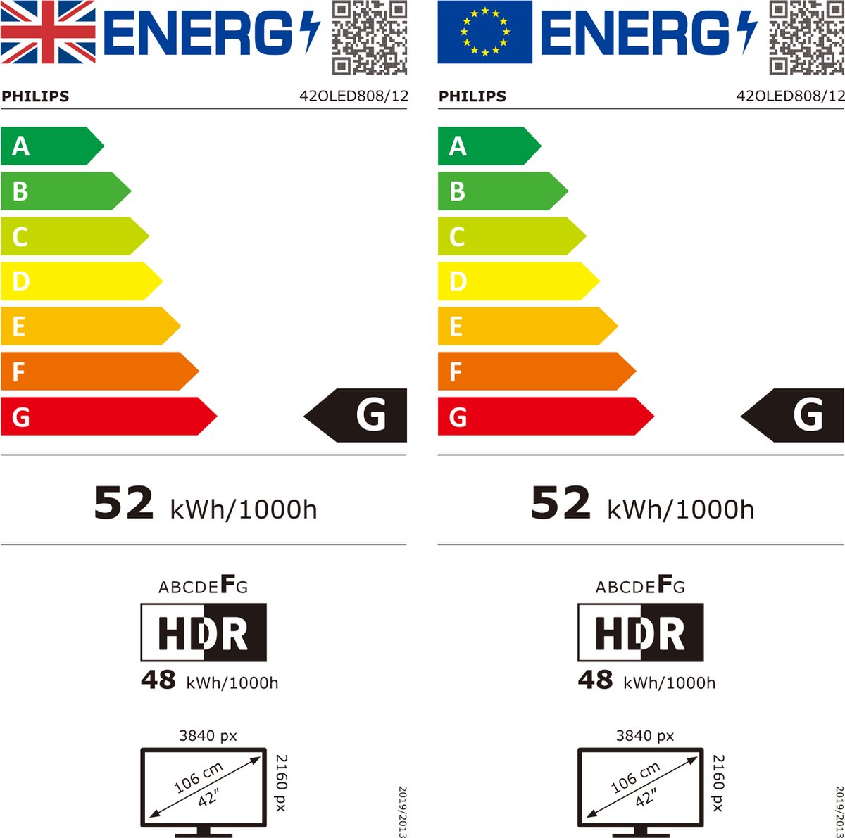 Philips 42OLED808 - 42 inch - 4K OLED - 2023
