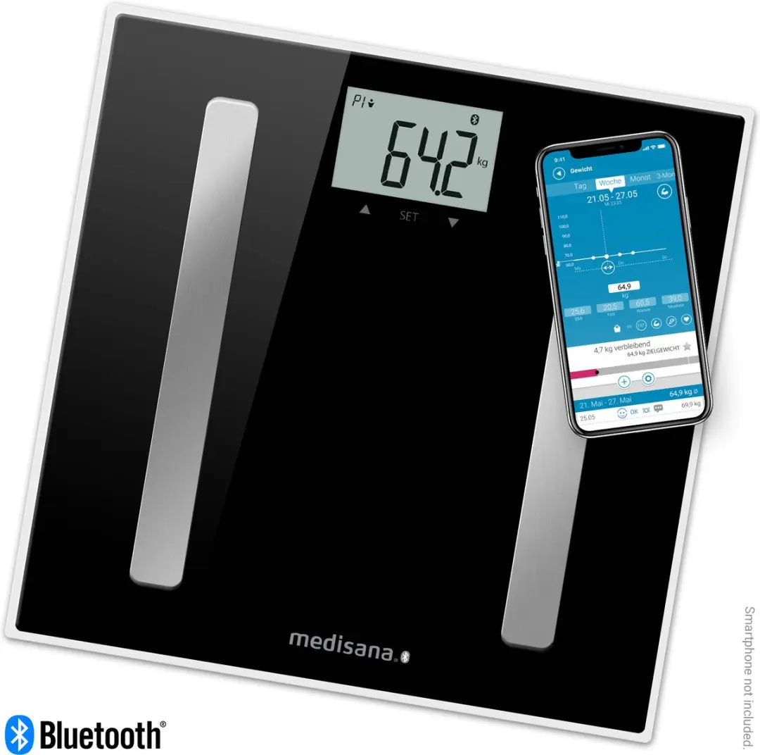 Medisana BS A45 Connect Personenweegschaal - 8 Personen - Zwart