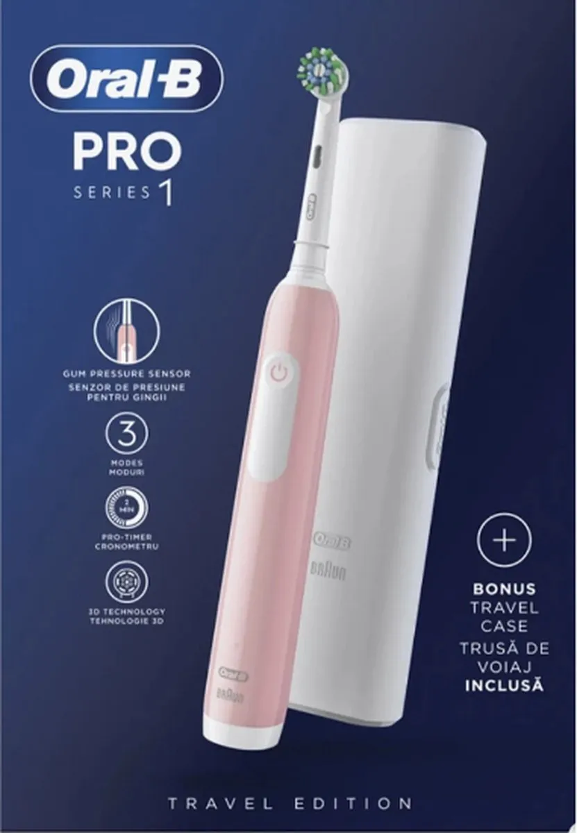 Oral-B PRO 1 Roze Elektrische Tandenborstel - 3 standen