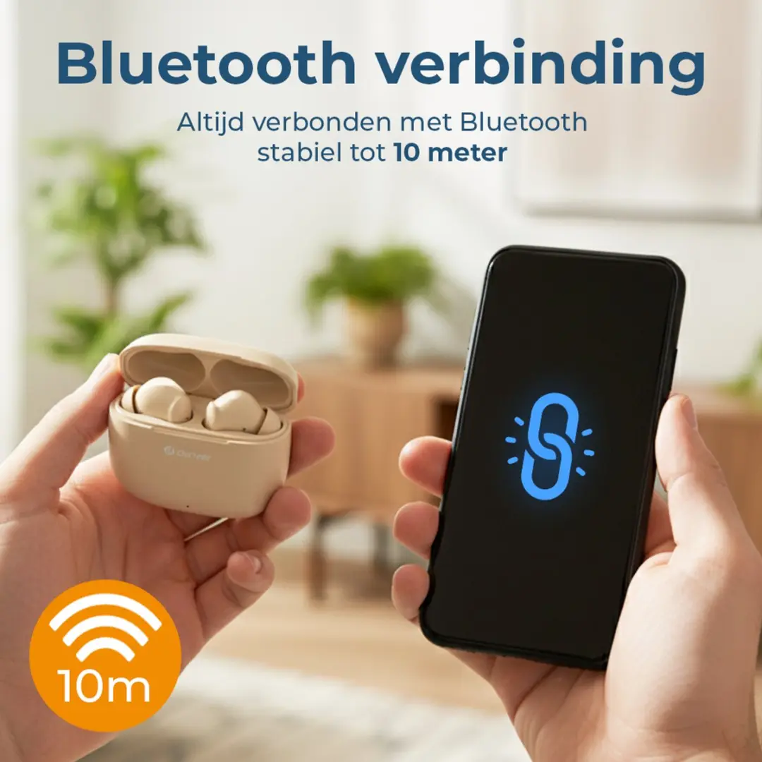 Denver TWE48 Oordopjes - Bluetooth 5.3 - 6 uur - Nude