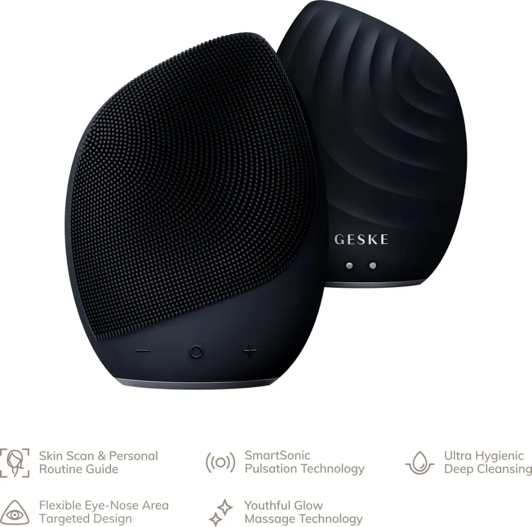 GESKE SmartAppGuided Sonic Gezichtsborstel AP_GK000010BK01 - 18 Snelheden - Zwart