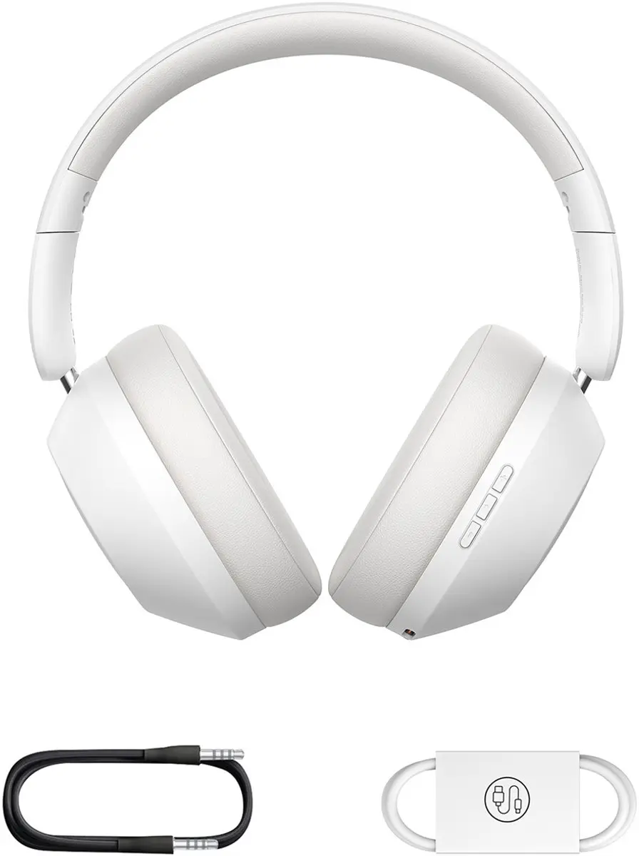 Baseus Bass 30 Max Over-Ear Koptelefoon - Bluetooth 5.3 - Wit
