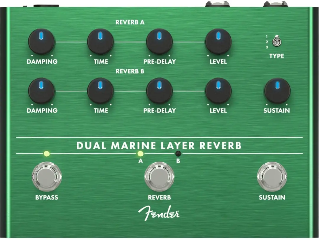 Fender Dual Marine Layer Reverb - Groen - afbeelding 6 van 6