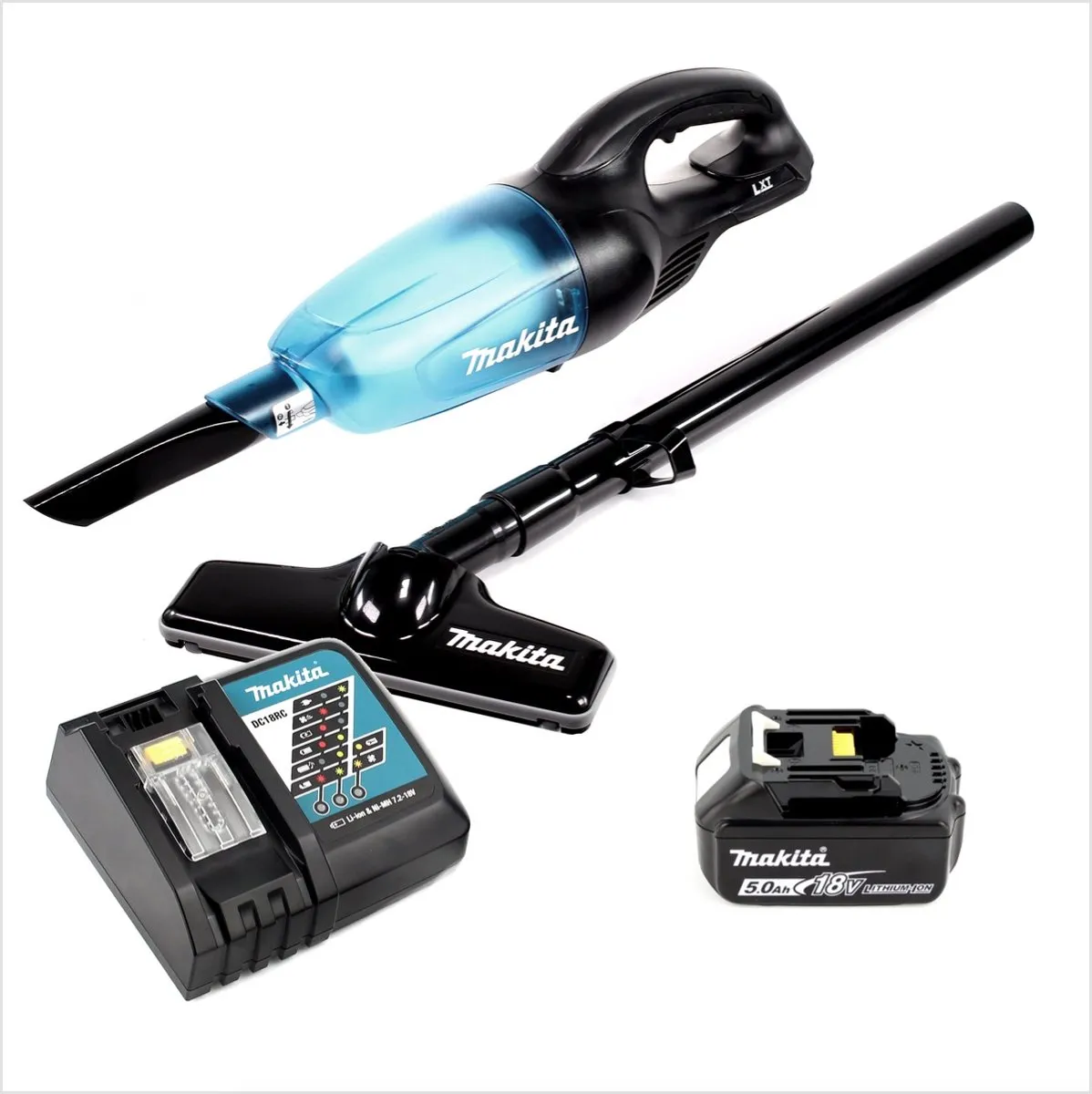 Makita DCL180RT1B Stofzuiger 18V - 0,65L - 1x Accu 5,0Ah - afbeelding 3 van 5