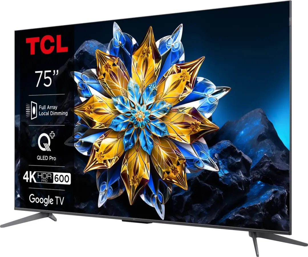 TCL 75C61B Pro 75 inch QLED TV - 4K - Zwart