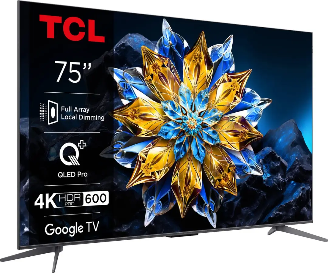 TCL 75C61B Pro 75 inch QLED TV - 4K - Zwart