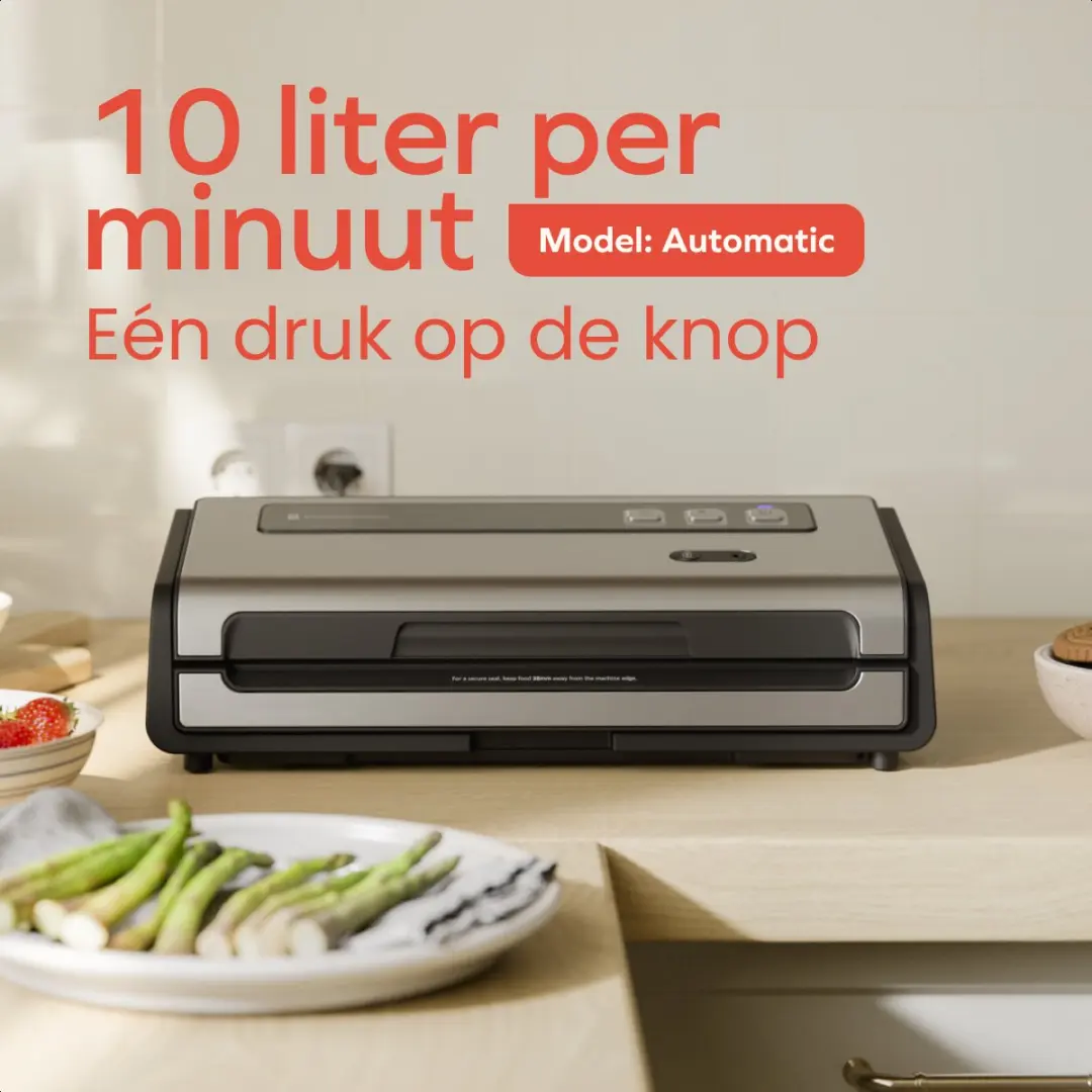 KitchenBrothers KB1004220 Vacuüm Sealer - 140W - 18L/min - Zwart