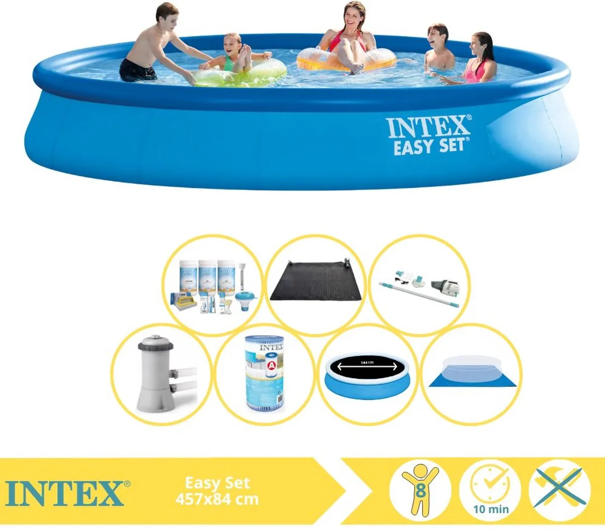 Intex Easy Set 28158GN Opblaaszwembad 457x84cm