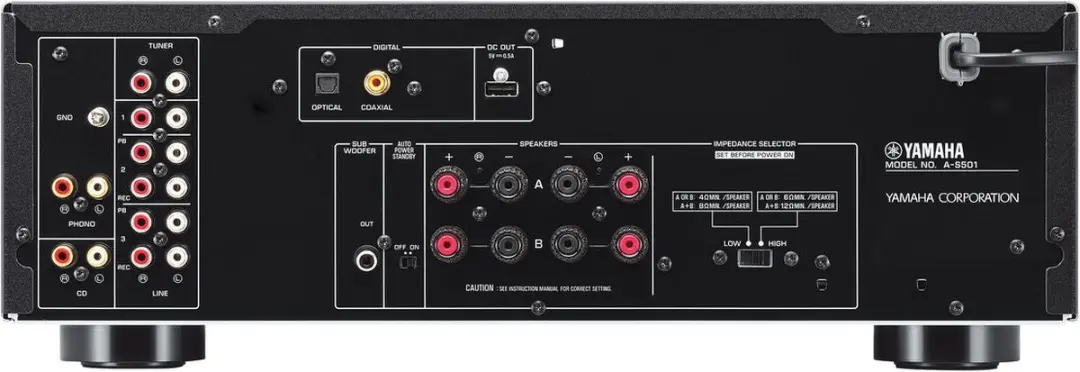 Yamaha A-S501 Geïntegreerde Versterker - 120W - Zwart - afbeelding 3 van 6