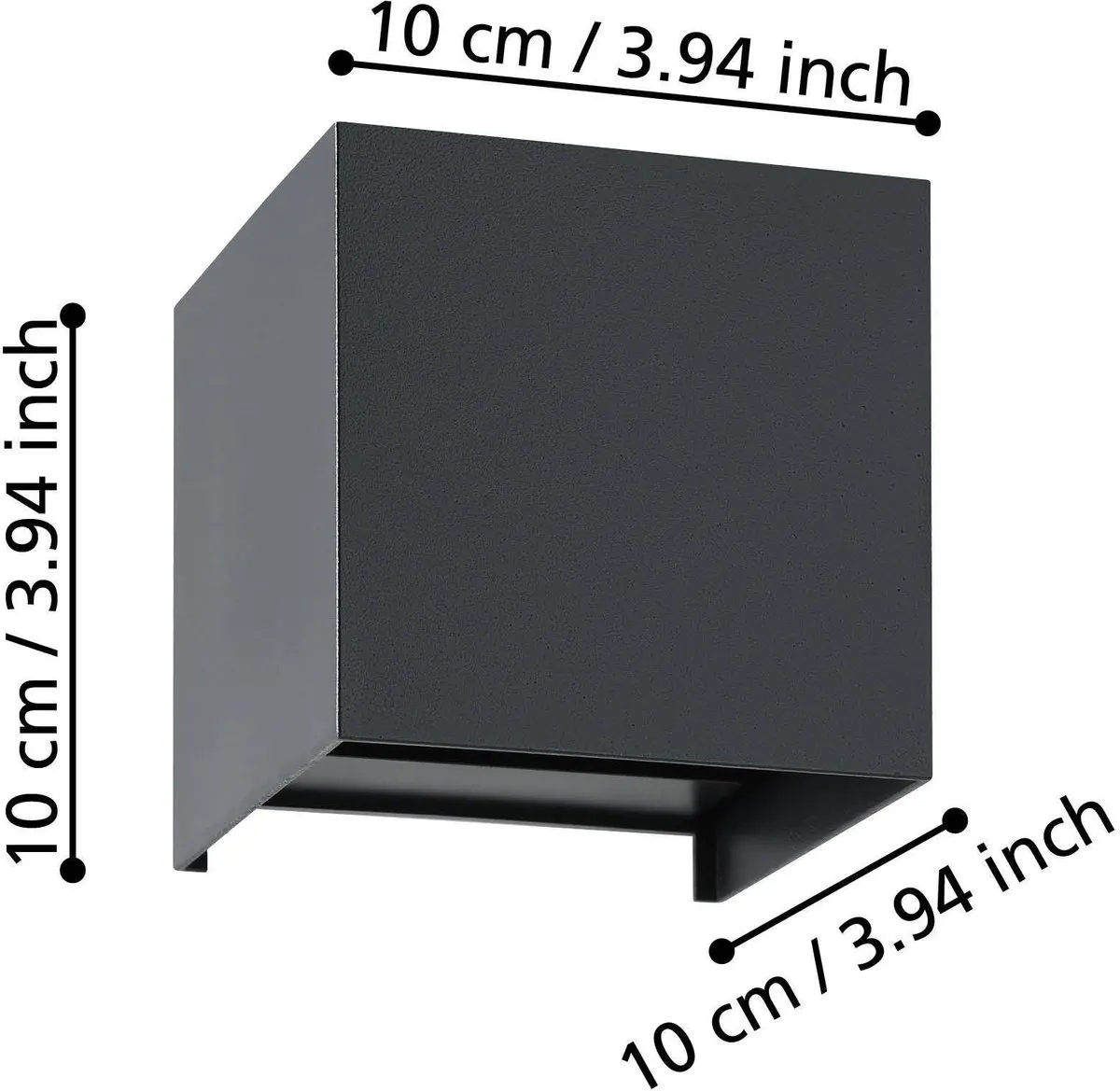 Eglo Valmontone Wandlamp LED 2x - 10cm - Zwart