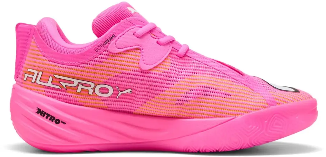 PUMA All-Pro Nitro 2 Showtime Indoor Schoenen - 41 - Poison Pink/Bright Aqua/Lime Squeeze