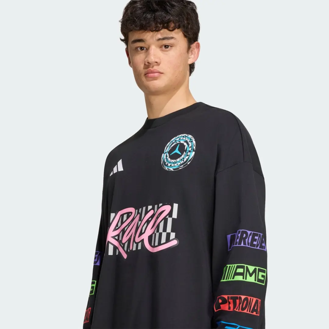 adidas Performance Mercedes-AMG Petronas F1 Lights On Longsleeve L - Zwart