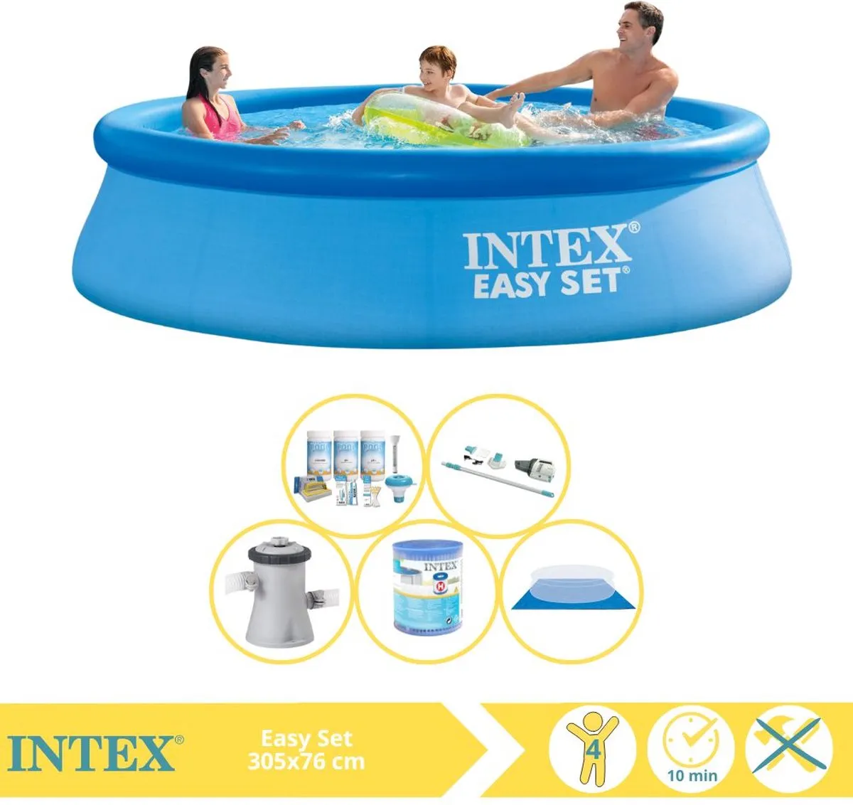 Intex Easy Set 28120NP Opblaaszwembad 305x76cm