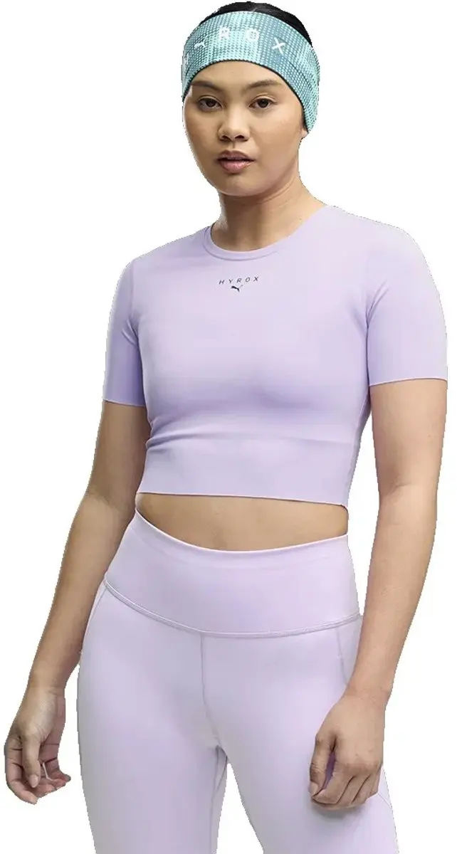 PUMA X Hyrox Pwrmode Cropped T-shirt - L - Paars