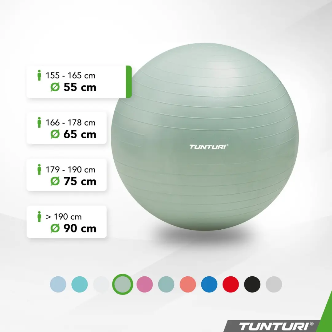 Tunturi Anti Burst Fitnessbal 55cm - 220kg - Munt