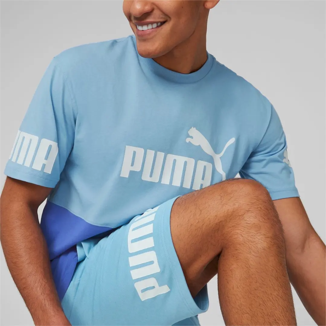 PUMA Power Shorts Korte Broek S - Blauw/Wit