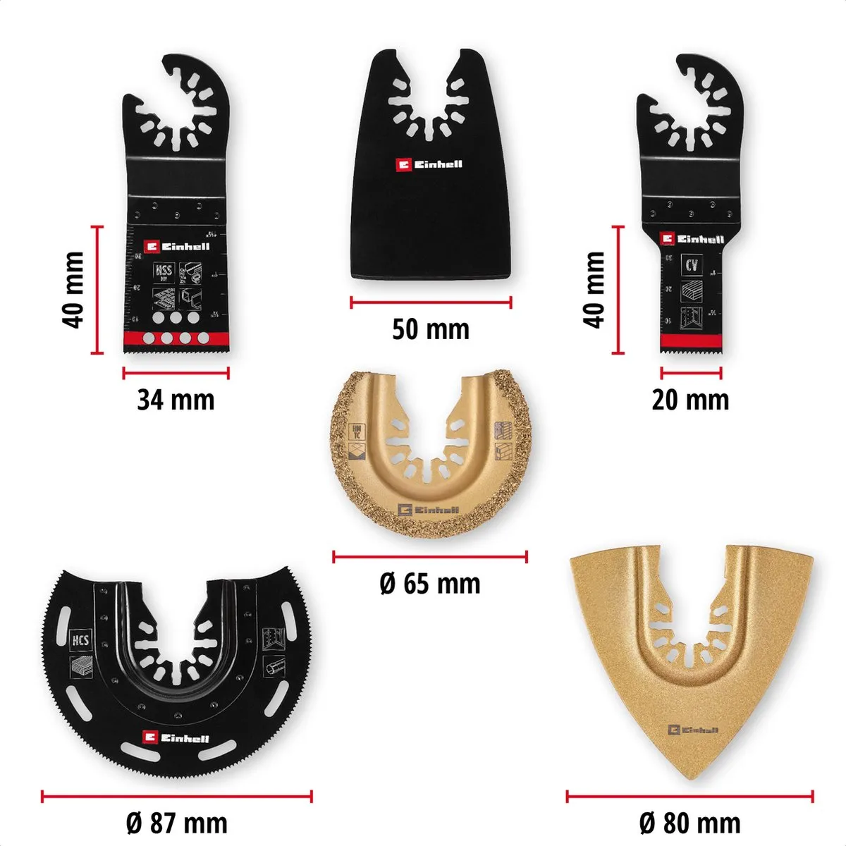 Einhell Multitoolset 6-delig