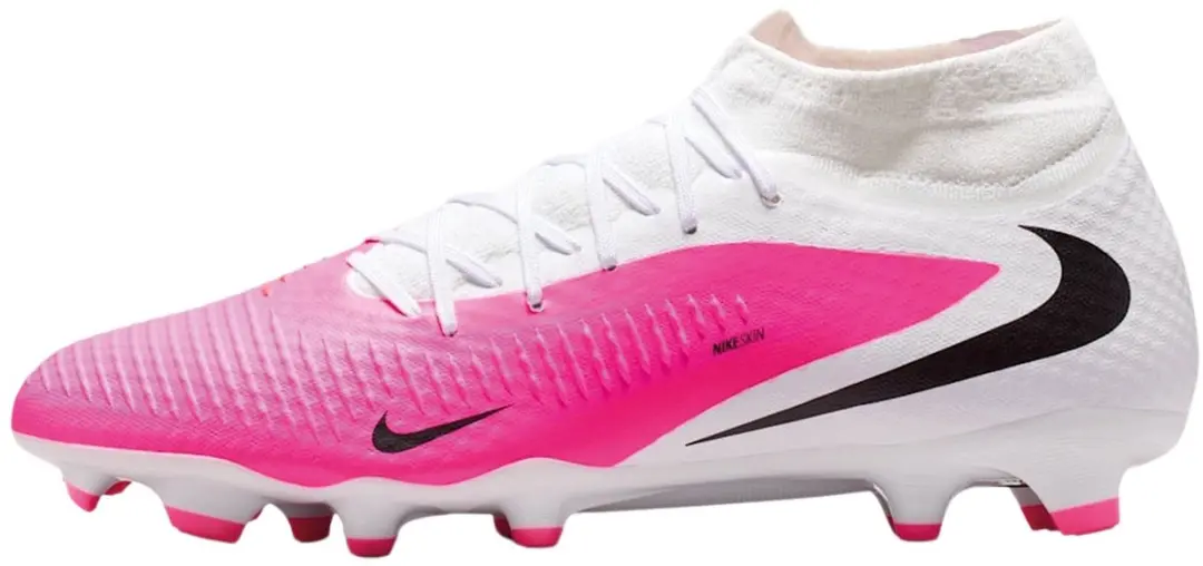 Nike Phantom 6 High Academy FG/MG Voetbalschoenen 44 - wit/roze/zwart