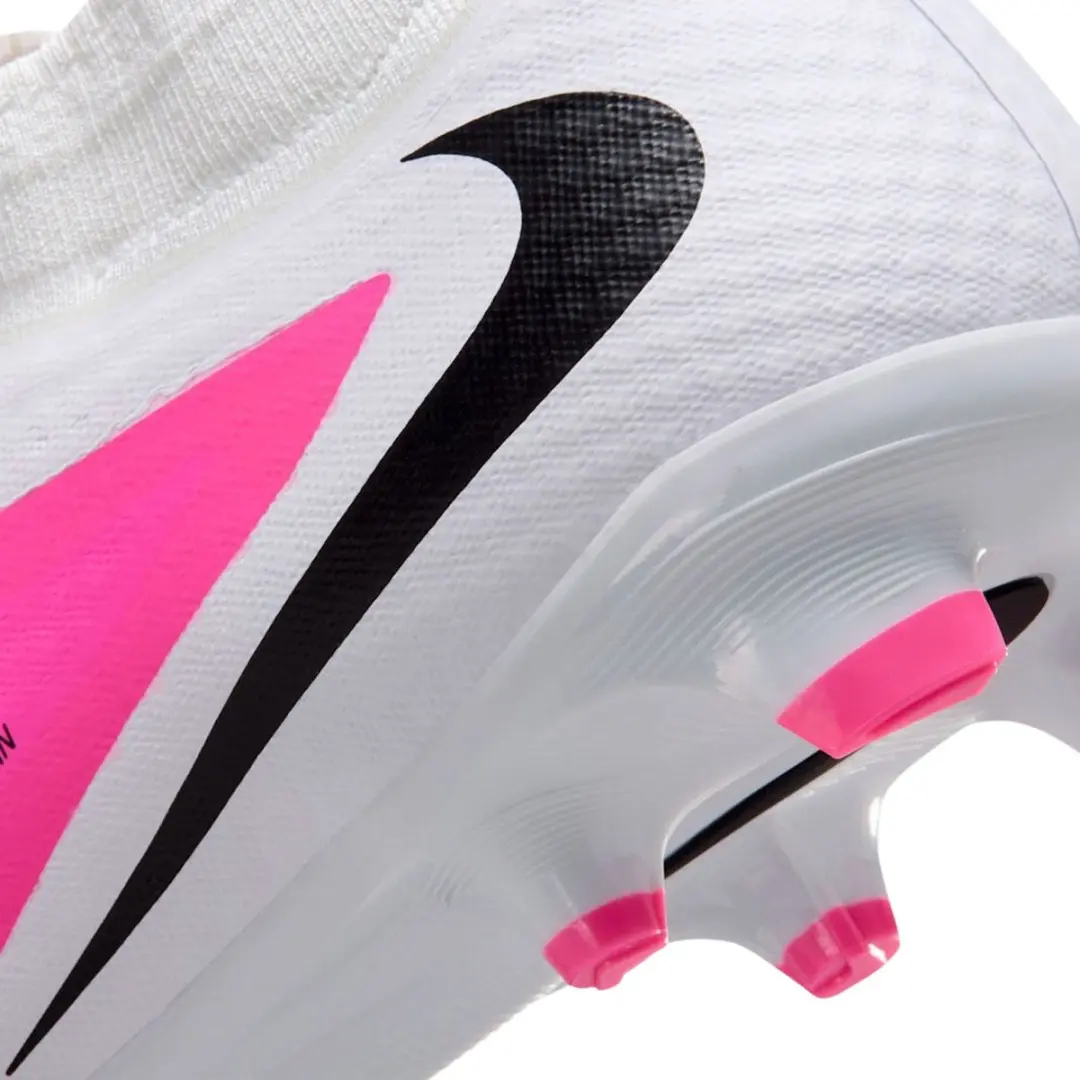 Nike Phantom 6 High Academy FG/MG Voetbalschoenen 44 - wit/roze/zwart