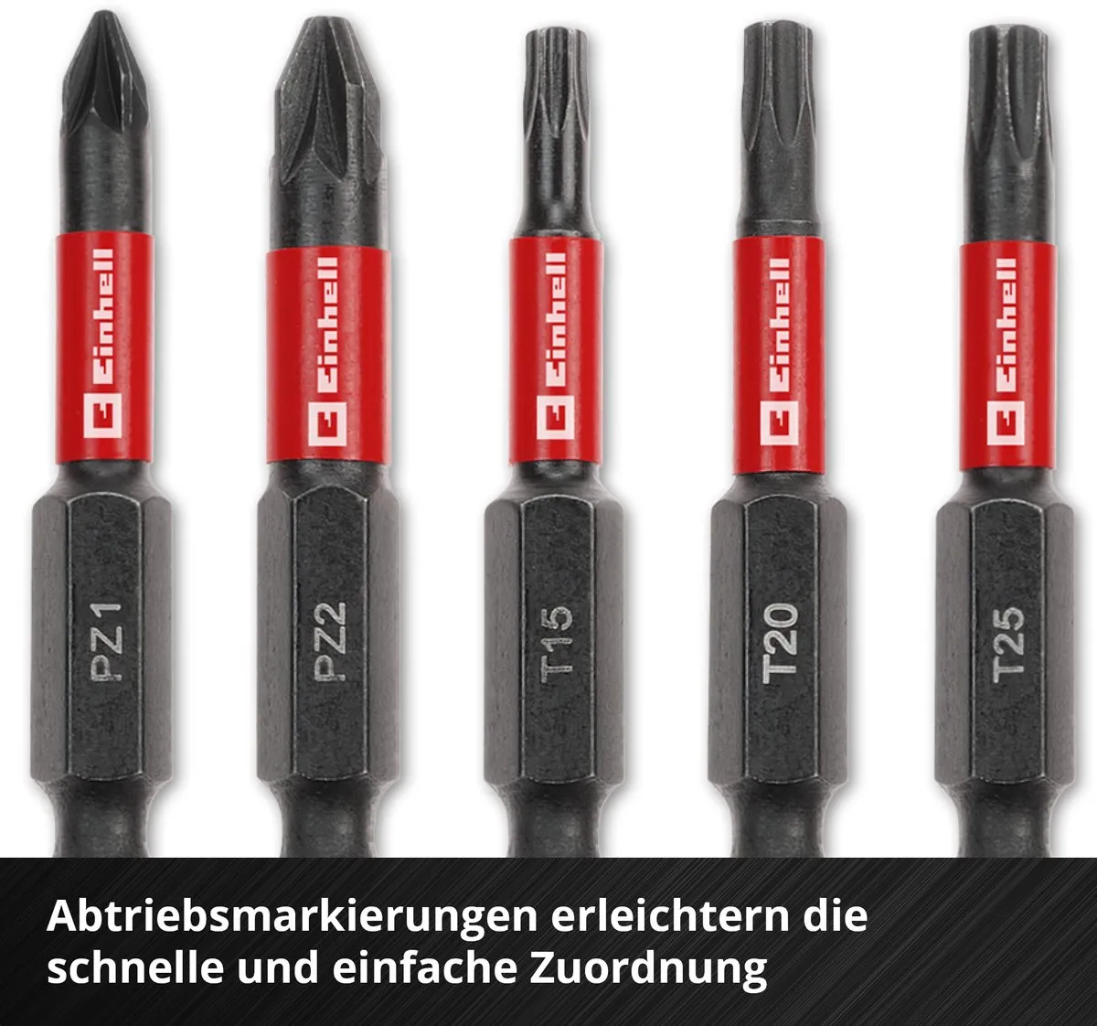 Einhell Slagbitset 10-delig - 50mm PH/PZ/T/H - E6.3 - T15